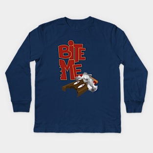 Bite Me - Chocolate Bar Kids Long Sleeve T-Shirt